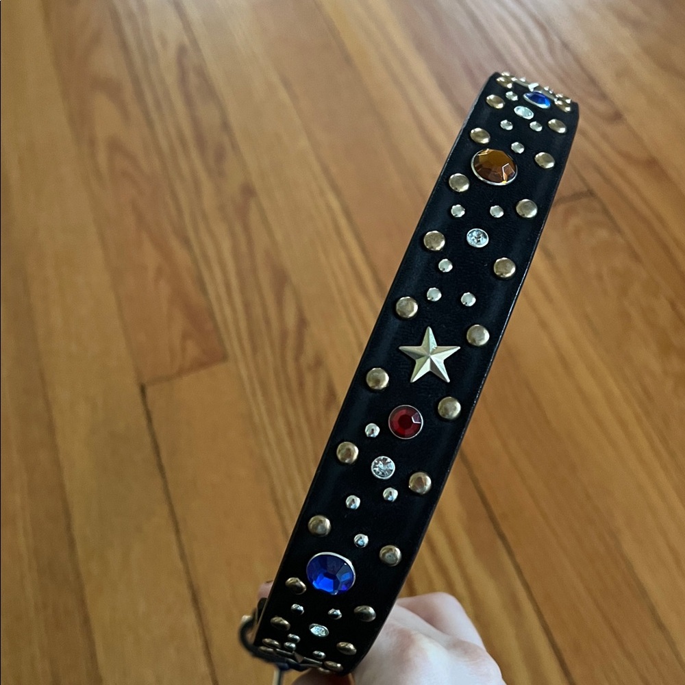 ❗️LAST CALL Black studded rhinestone star belt